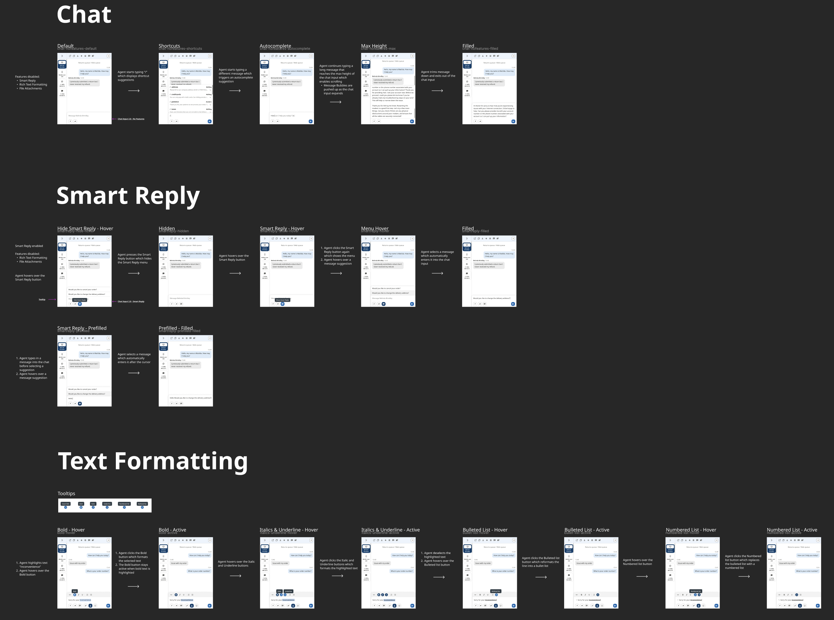 chat user flow