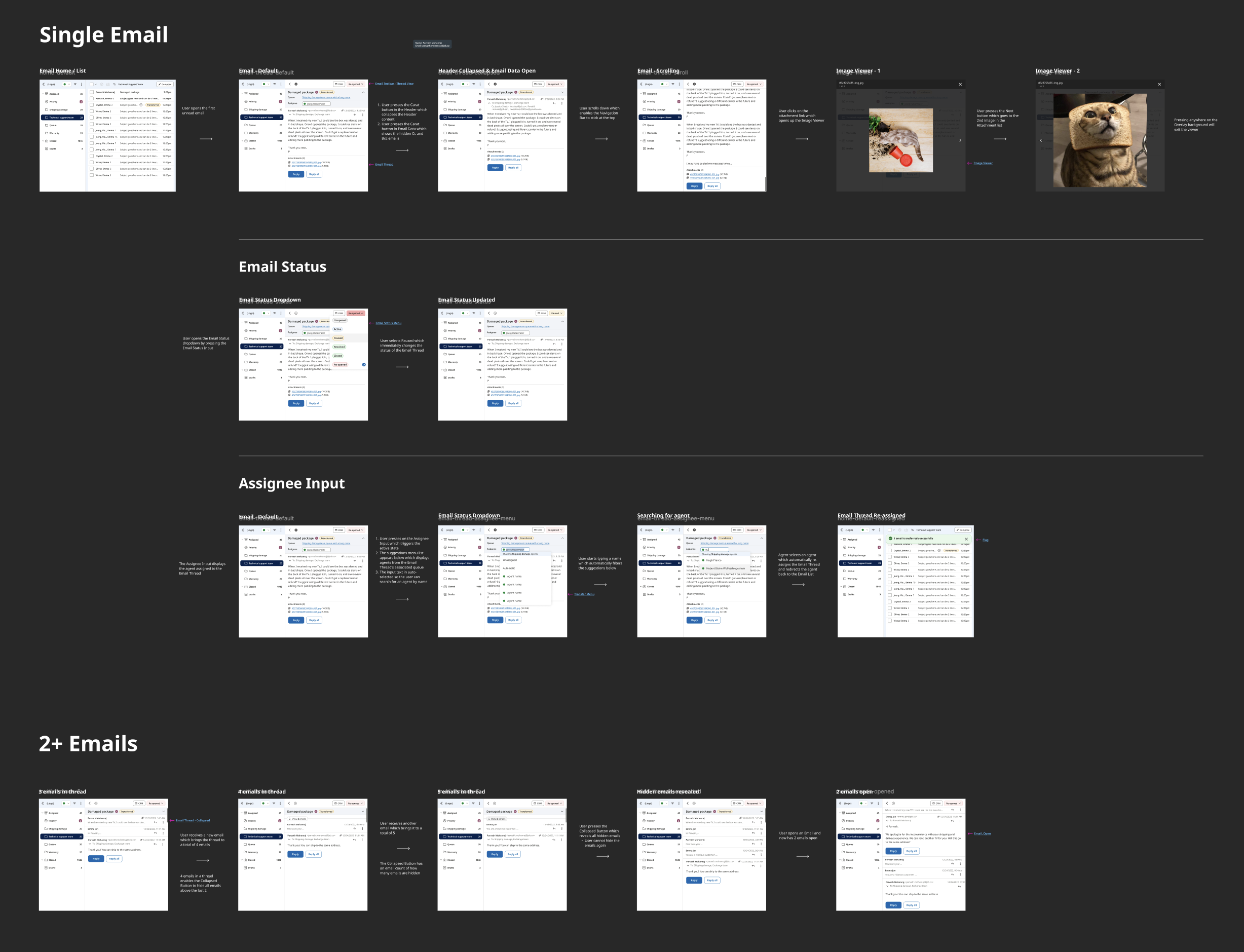 email user flow